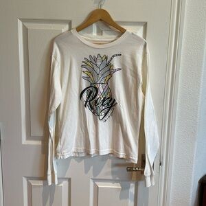 Roxy tshirt, long sleeve, pineapple, Maui. Worn once.